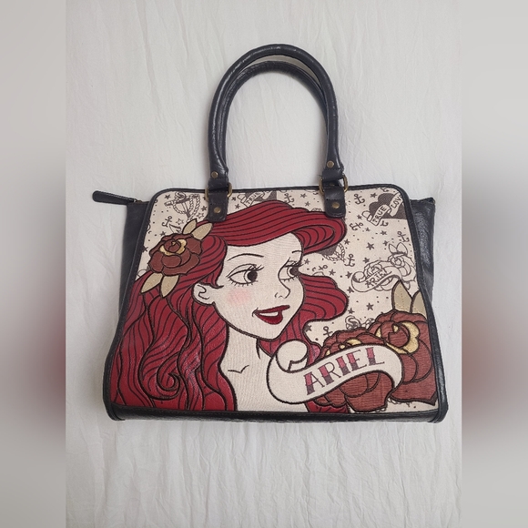 Loungefly Disney The Little Mermaid Ariel True Love Tattoo Tote Bag Purse - Picture 2 of 15